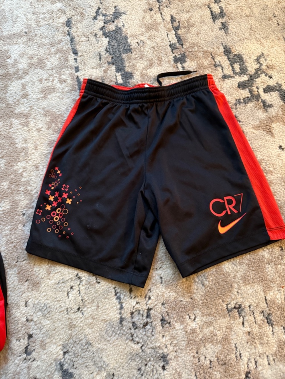 Boys size small Nike Black and Red CR7 Performance Shorts